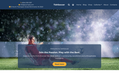 TishSoccer - Tema WooCommerce de Futebol
