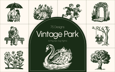 Vintage Park Illustratieset