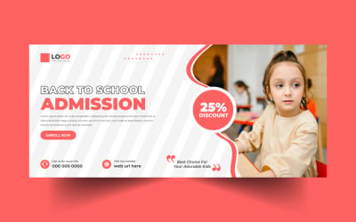 Back to School Social Media Cover Banner Template