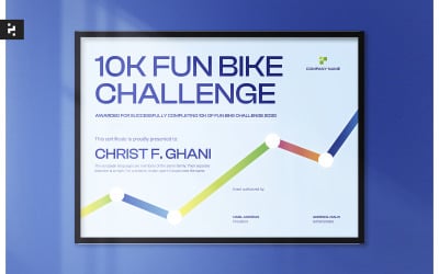 Certifikát o akci Blue Bike