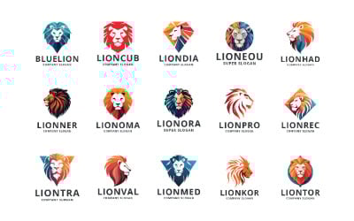 Lion Logo Pack – 15 Unique Vector Lion Head Logos