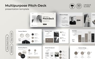 Modello di presentazione Keynote Pitch-Deck multiuso