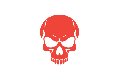 Red Skull Logo Design Concept Template
