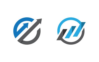 Business growth Finance concept logo illustration design v.70