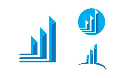 Business growth Finance concept logo illustration design v.71