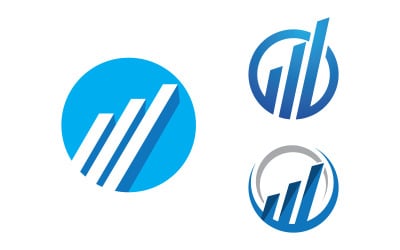 Business growth Finance concept logo illustration design v.72