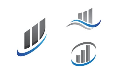 Business growth Finance concept logo illustration design v.73