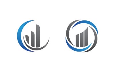 Business growth Finance concept logo illustration design v.75