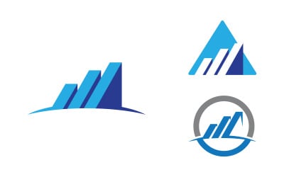 Business growth Finance concept logo illustration design v.76