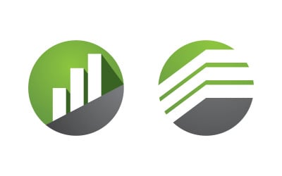 Business growth Finance concept logo illustration design v.79