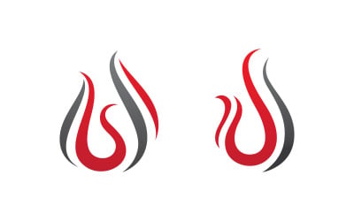 Flames Logo icon illustration vector design template vv.96