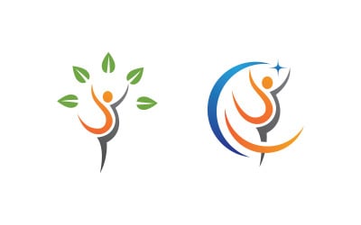 Healthy life Human fit sport logo sign illustration v.184