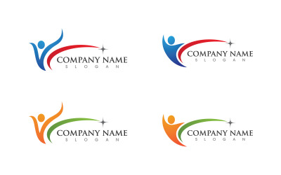 Healthy life Human fit sport logo sign illustration v.186
