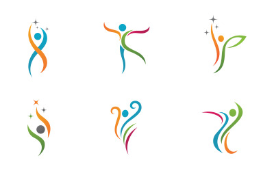 Healthy life Human fit sport logo sign illustration v.193