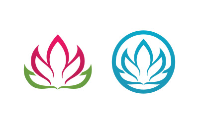 Lotus flower Logo Beauty Salon Cosmetic skincare vector icon design v.144