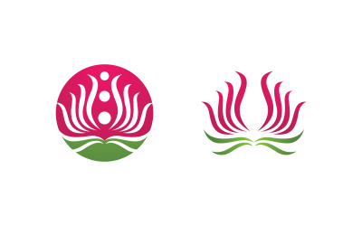 Lotus flower Logo Beauty Salon Cosmetic skincare vector icon design v.146