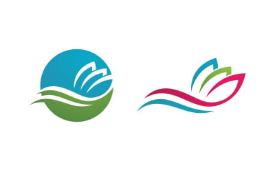 Lotus flower Logo Beauty Salon Cosmetic skincare vector icon design v.148