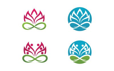 Lotus flower Logo Beauty Salon Cosmetic skincare vector icon design v.150