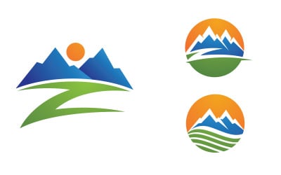 Mountain Hill icon Logo illustration design Template v.42