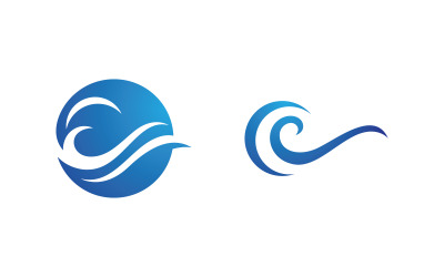 Water wave liquid vector Logo illustration design V1.170