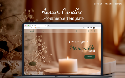Aurum – 蜡烛店电子商务 UI 模板