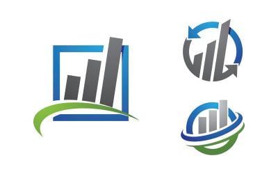 Business growth Finance concept logo illustration design v.74