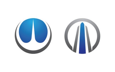 Business growth Finance concept logo illustration design v.80