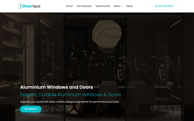 Doorique | Modèle de site web polyvalent pour portes et fenêtres