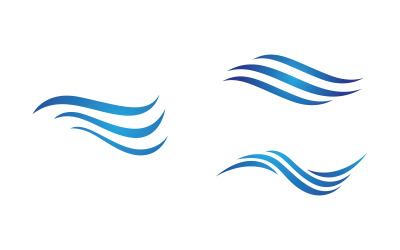 Fala wodna ciecz wektor Logo ilustracja projekt V1.172