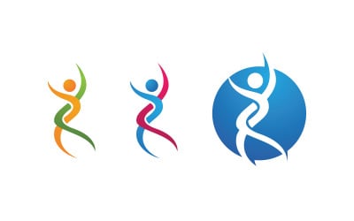 Healthy life Human fit sport logo sign illustration v.177