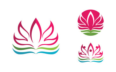Lotus flower Logo Beauty Salon Cosmetic skincare vector icon design v.155