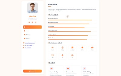 LuminaCV - Modern portfolio vCard | Responsiv personlig CV-mall