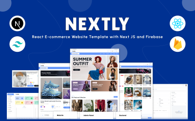 Nextly - Ecommerce Website Templates With Admin Dashboard - React/Next Js - Tailwind CSS, Firebase