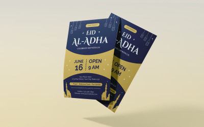 Szablon ulotki z okazji święta Eid Al-Adha 741