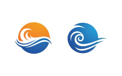 Water wave liquid vector Logo illustration design V1.173