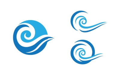 Water wave liquid vector Logo illustration design V1.187