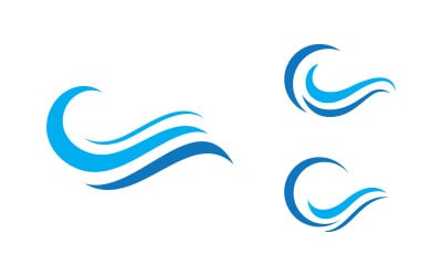 Water wave liquid vector Logo illustration design V1.189