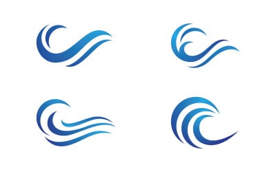 Water wave liquid vector Logo illustration design V1.194