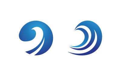 Water wave liquid vector Logo illustration design V1.195