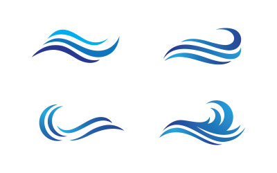 Watergolf vloeistof vector Logo illustratie ontwerp V1.186