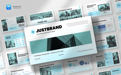 Justbrand - Márkaidentitás Útmutató Keynote sablon