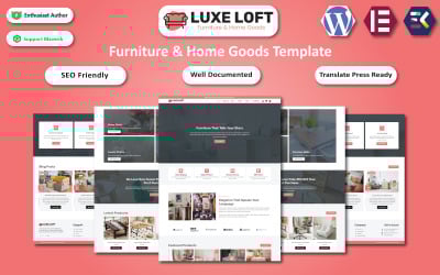 Luxe Loft – WooCommerce-Elementor-Vorlage für Möbel und Haushaltswaren