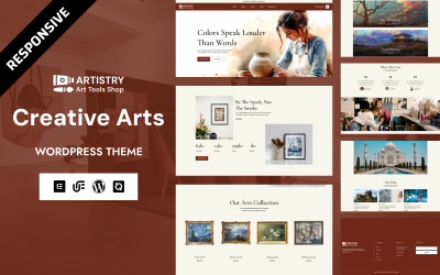 Artistry - Tema WooCommerce Elementor para Artes Criativas e Exposições
