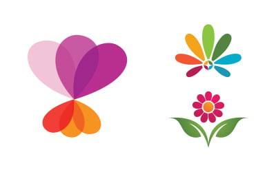 Beauty florist Nature vector icon design template v.4