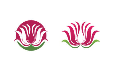 Lotus flower Logo Beauty Salon Cosmetic skincare vector icon design v.161