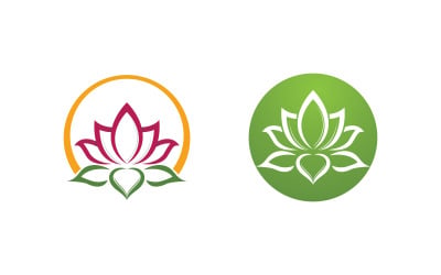 Lotus flower Logo Beauty Salon Cosmetic skincare vector icon design v.162