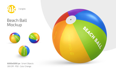 Plantilla PSD de maqueta de pelota de playa