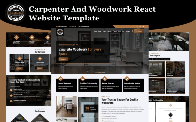 TimberCraft - Modèle de site Web React pour charpentier et menuisier