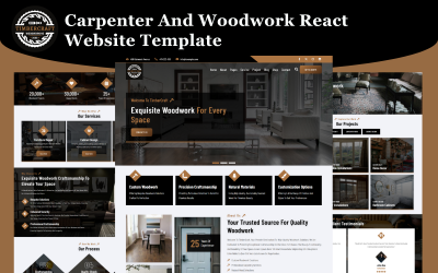 TimberCraft – React-Website-Vorlage für Tischler und Holzarbeiten