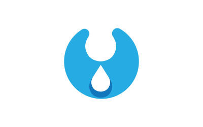 Water drop Plumbing Logo Template vector illustration v.131